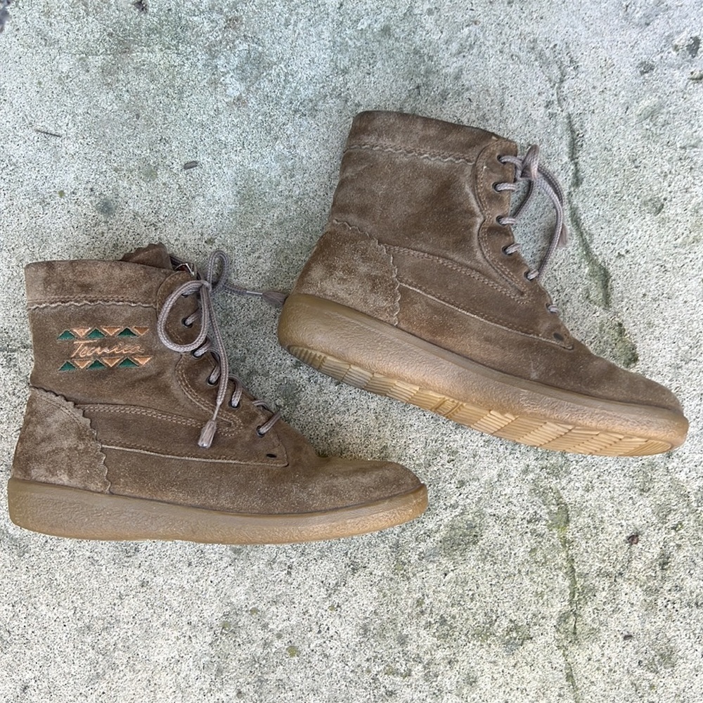 TECNICA Tan Suede Lace up Boot Shoe Women's Size 38/7